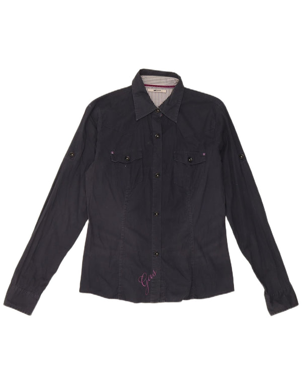 Camicia da donna Gas UK 12 cotone blu navy medio