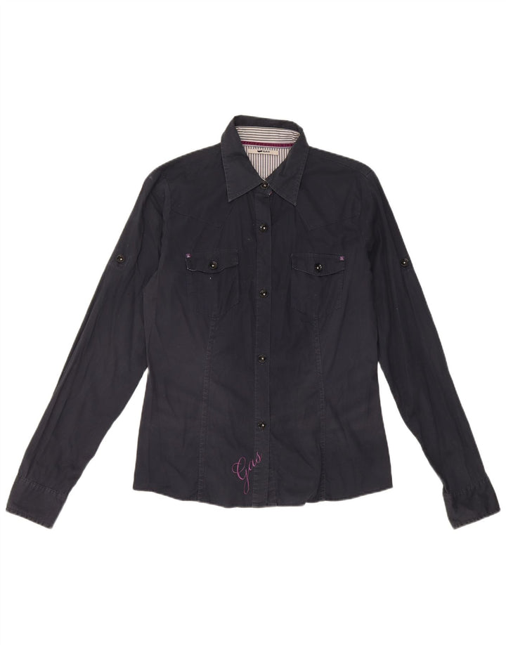 Camicia da donna Gas UK 12 cotone blu navy medio
