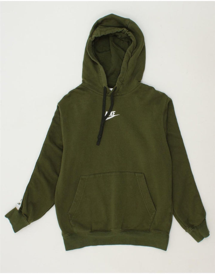 NIKE Mens Graphic Hoodie Jumper Small Khaki Cotton Vintage Nike and Second-Hand Nike from Messina Hembry 