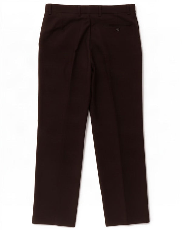 Pantaloni da abito dritti da uomo Marks & Spencer W32 L31 poliestere nero