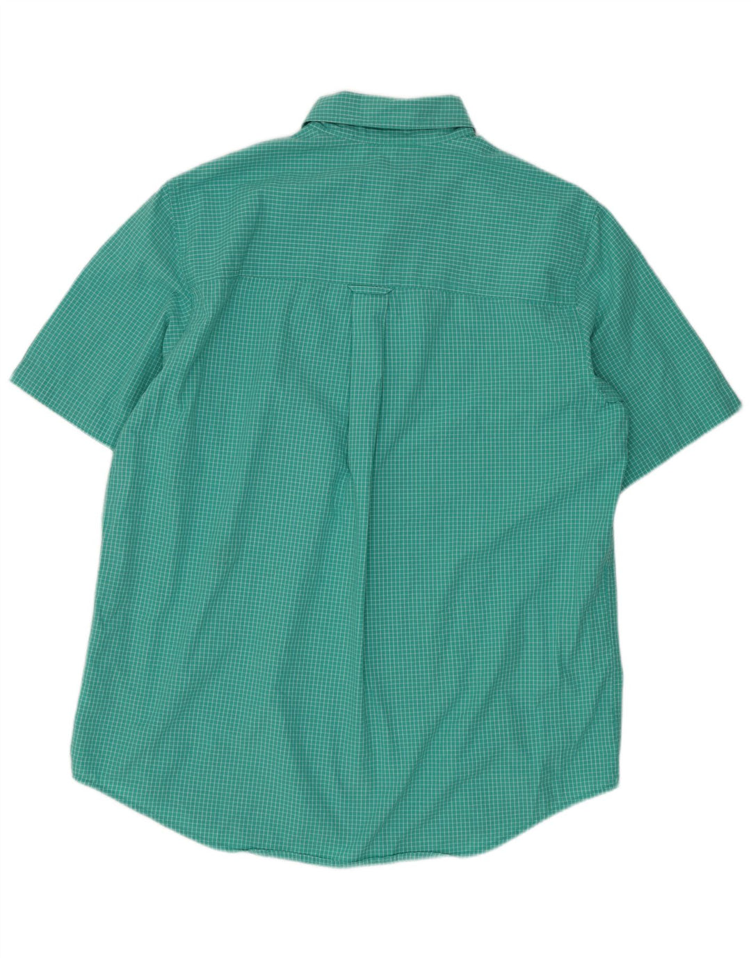 Camicia a maniche corte da uomo Chaps in cotone a quadretti verde medio