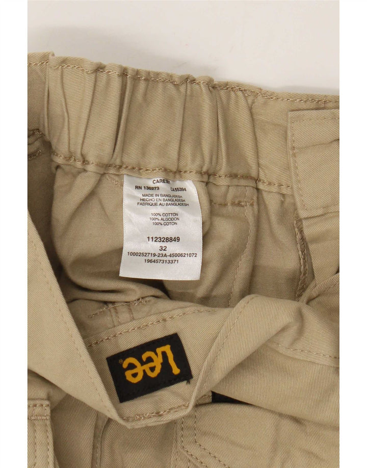 Pantaloncini cargo da uomo Lee W32 in cotone beige medio