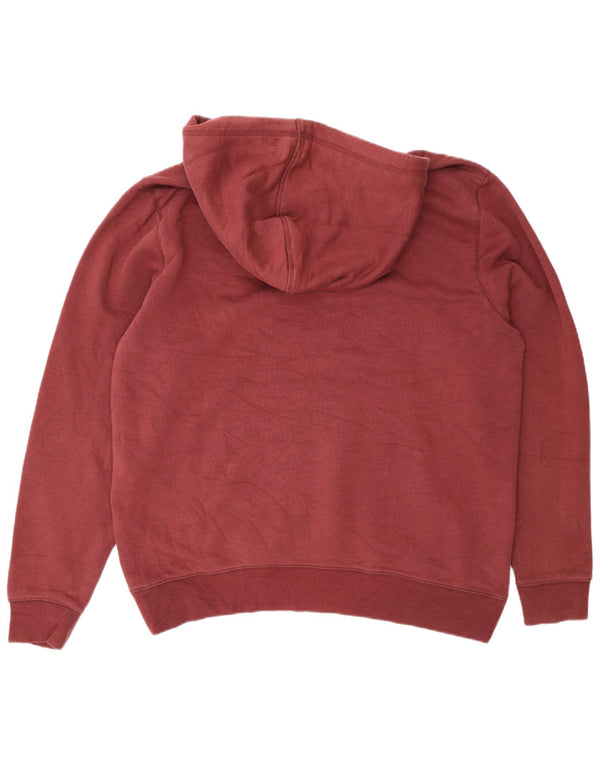 Maglione con cappuccio grafico da uomo Jack Wills XL in cotone bordeaux
