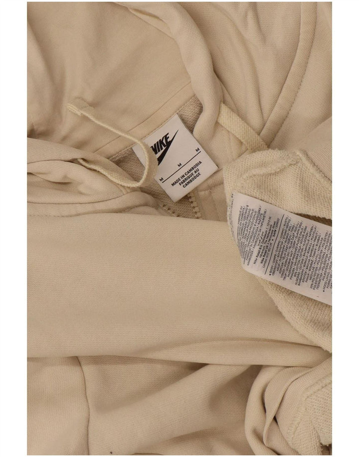 Felpa con cappuccio e zip da donna Nike UK 14 Cotone beige medio