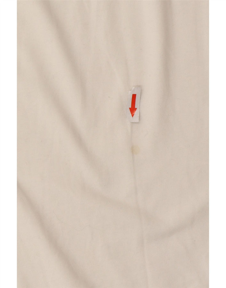 Canotta grafica Nike Dri Fit da uomo in cotone bianco medio