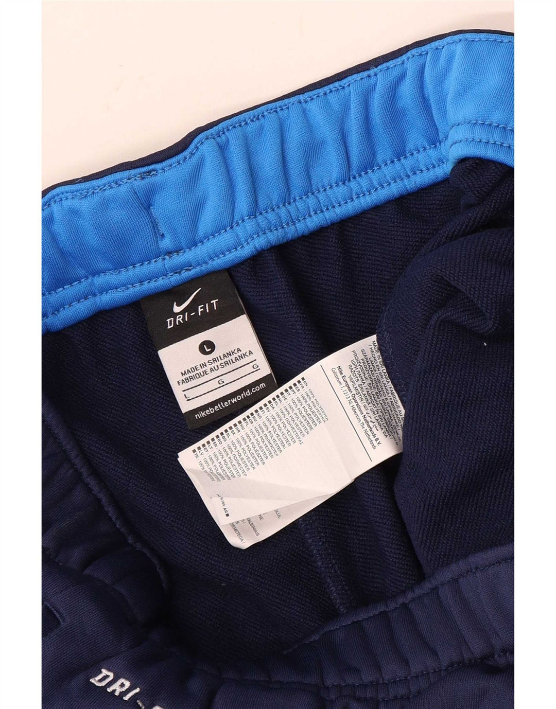 Pantaloni da tuta Nike Dri Fit da uomo, grandi, in poliestere blu navy