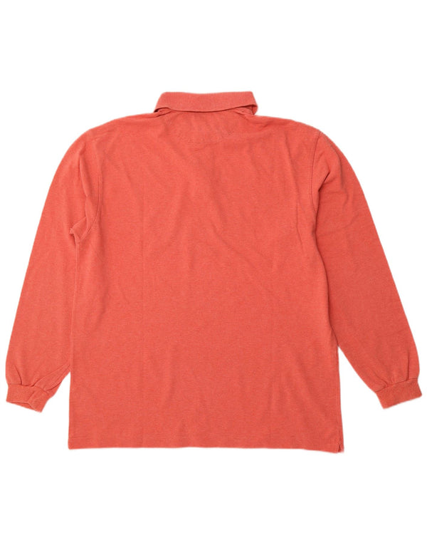 Polo a maniche lunghe da uomo HENRY COTTONS 2XL in cotone rosa