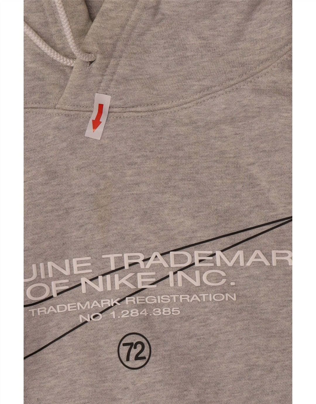 Felpa con cappuccio grafica Nike da uomo piccola in cotone grigio