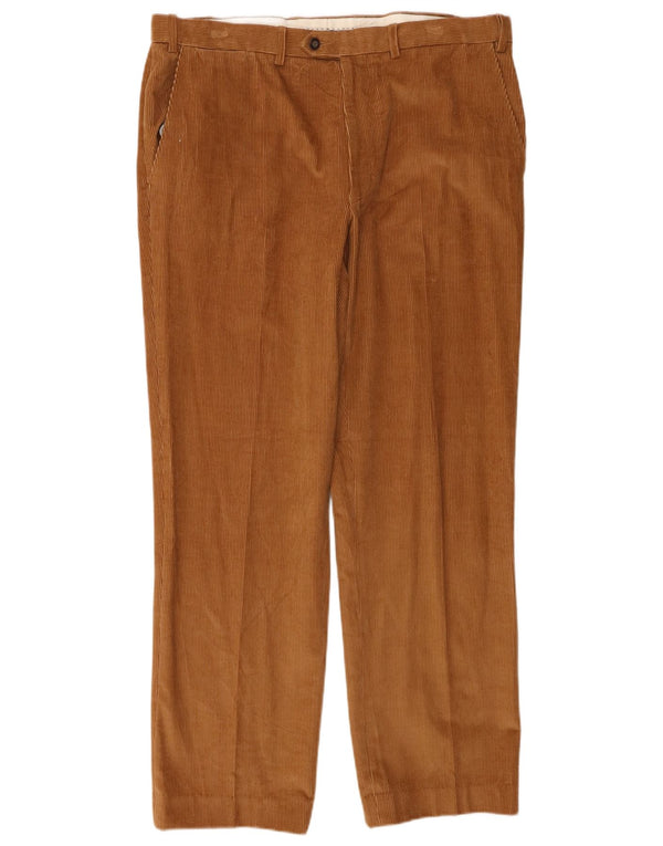 Pantaloni dritti in velluto a coste da uomo Marks & Spencer W38 L31 cotone beige
