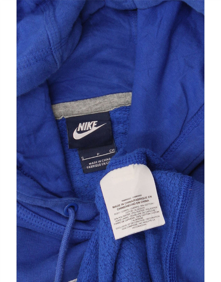 Felpa con cappuccio grafica Nike da uomo piccola in cotone blu