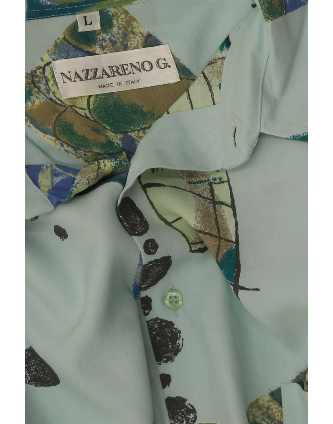 Nazzareno G. Camicia Uomo Large Patchwork Blu