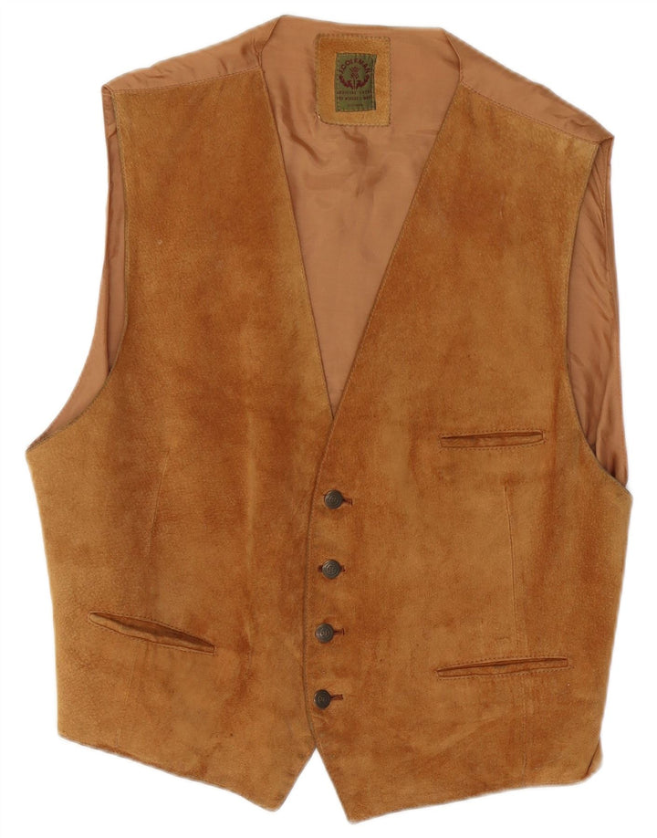 Coleman Gilet da Uomo in Camoscio IT 52 Large Marrone