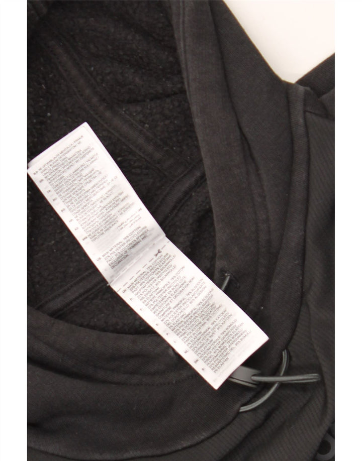 Felpa con cappuccio da uomo Adidas Small in cotone nero