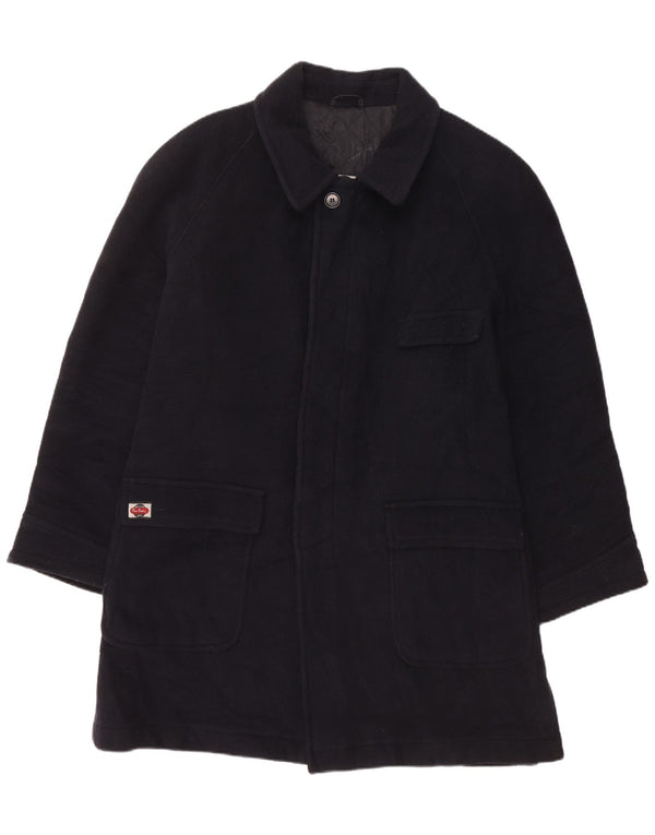 PIERRE CARDIN Cappotto da uomo UK 40 Large Blu Navy Cashmere