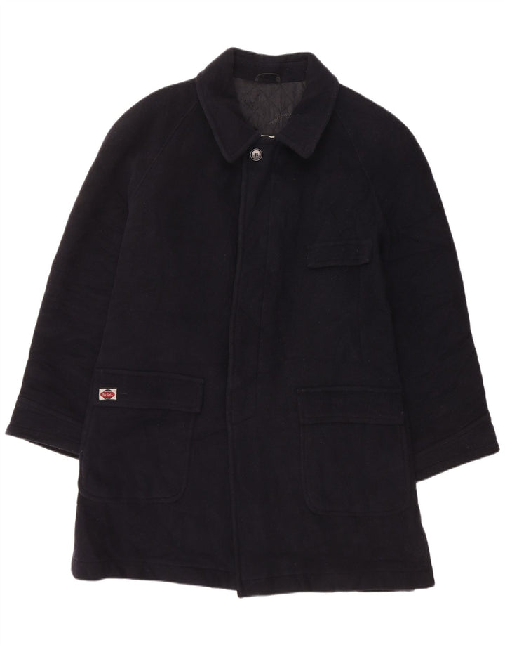 PIERRE CARDIN Cappotto da uomo UK 40 Large Blu Navy Cashmere