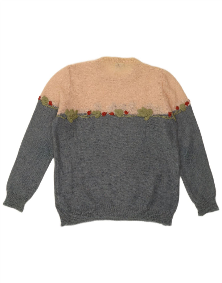 Maglione maglione girocollo con grafica da donna Norma IT 42 Blu medio color block