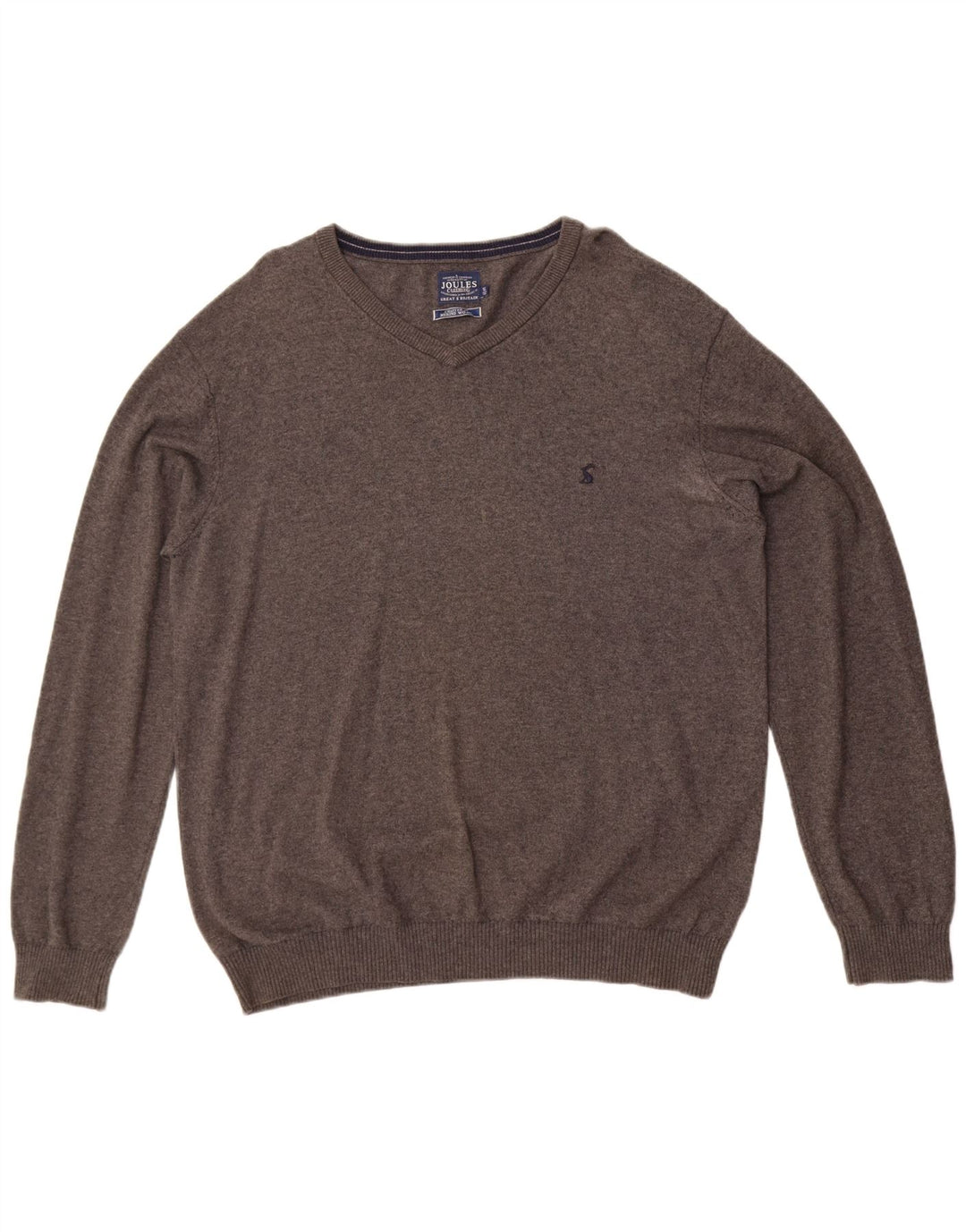 Maglione Joules da uomo con scollo a V XL in cotone grigio