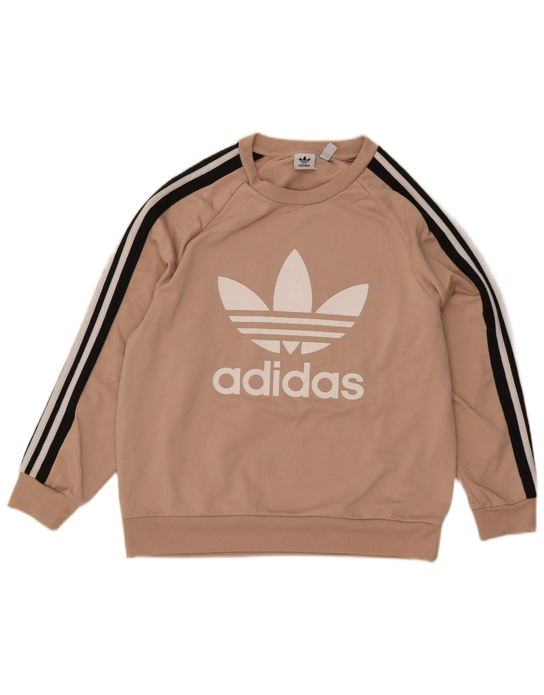 Felpa grafica da donna Adidas Jumper UK 14 Large Beige Poliestere