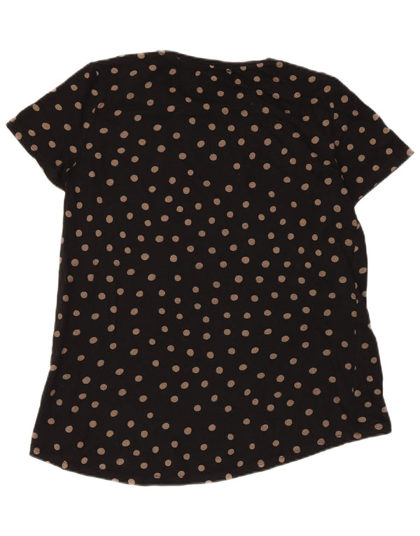 T-shirt Zara da donna Top UK 10 piccolo a pois neri