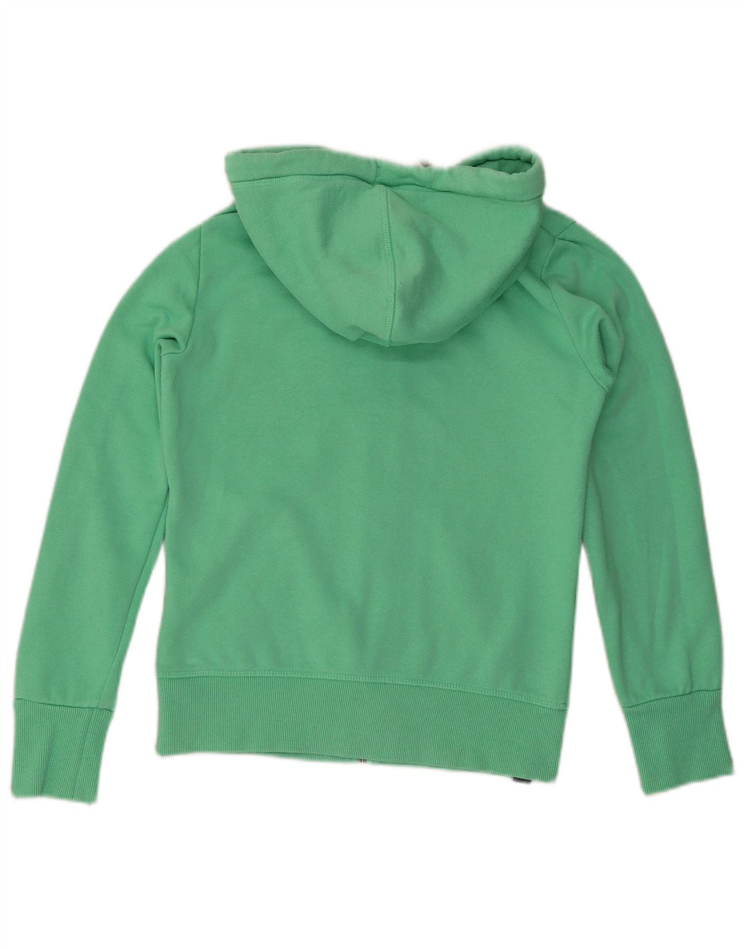 ELLESSE Maglione con cappuccio e zip da donna UK 10 Piccolo cotone verde