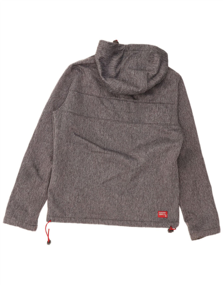 Giacca a vento con cappuccio da uomo SUPERDRY UK 42 XL Poliestere screziato grigio