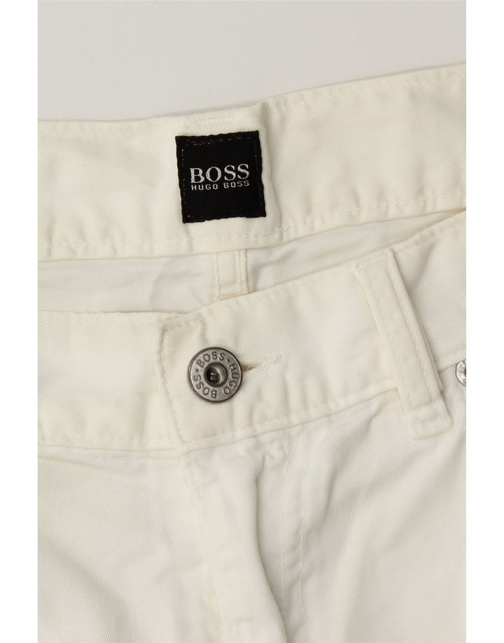 Jeans dritti da uomo Hugo Boss W36 L35 bianchi