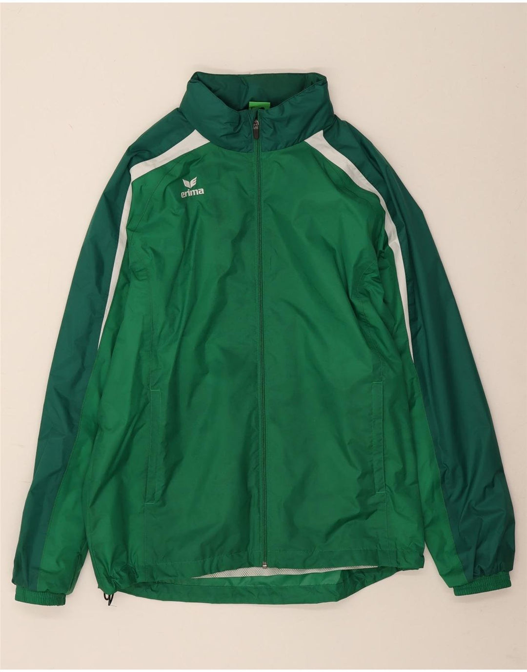 Giacca antipioggia da uomo con cappuccio Erima UK 38 Poliammide color block verde medio