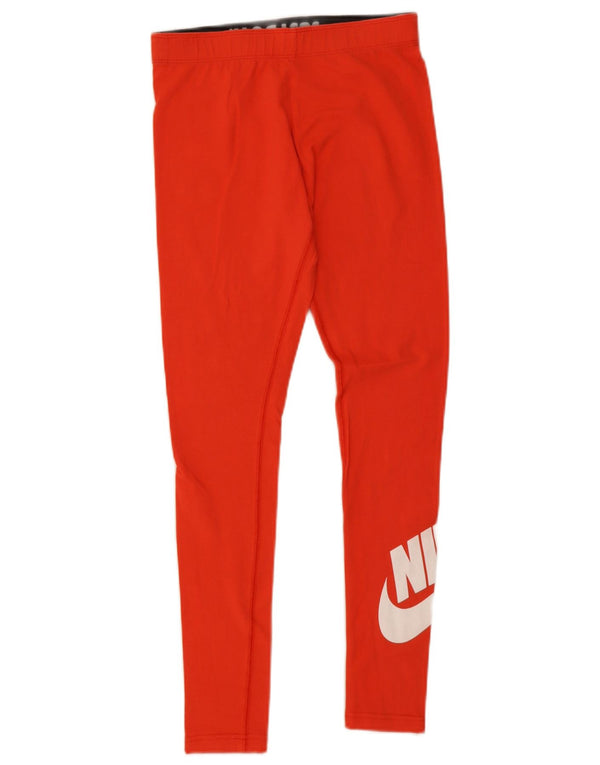 Leggings grafici da donna Nike UK 8 piccoli in cotone arancione