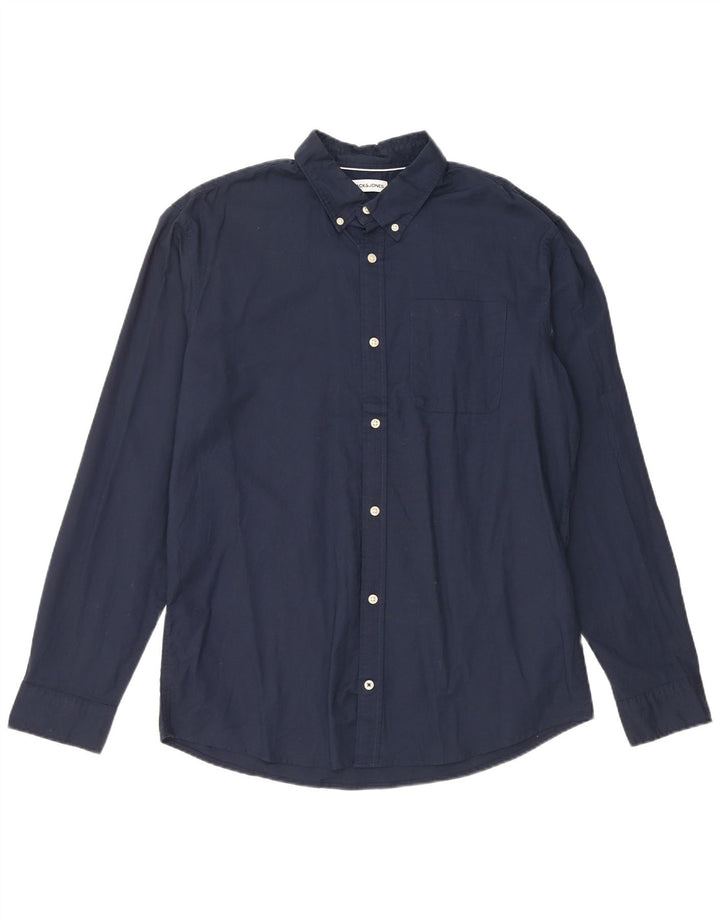 Camicia da uomo Jack & Jones XL in cotone blu navy