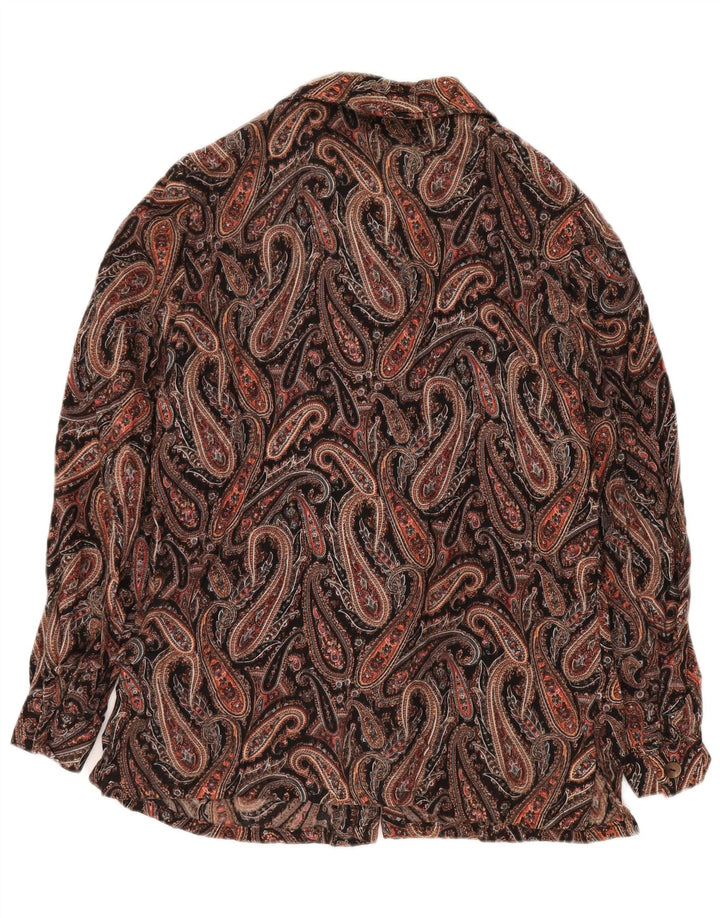 Camicia da donna VINTAGE UK 14 Large Black Paisley