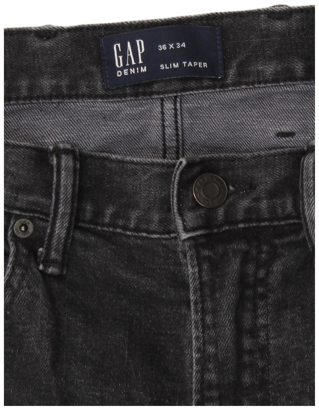 Jeans Gap da uomo slim affusolati W36 L34 cotone grigio