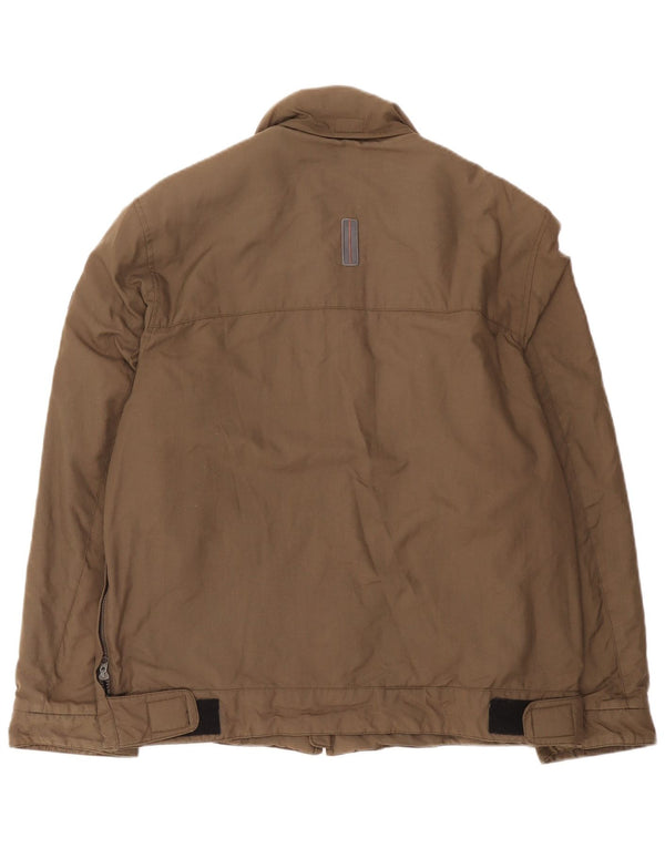 Giacca da uomo con cappuccio Gas UK 40 Large in nylon marrone