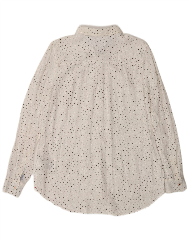 Camicia da donna Tommy Hilfiger UK 16 Large White Spotted Lyocell