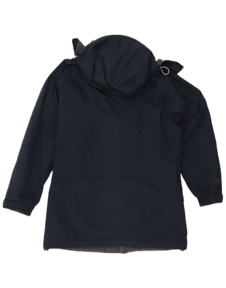 Giacca antipioggia oversize con cappuccio da donna Berghaus UK 10 piccola in nylon blu navy