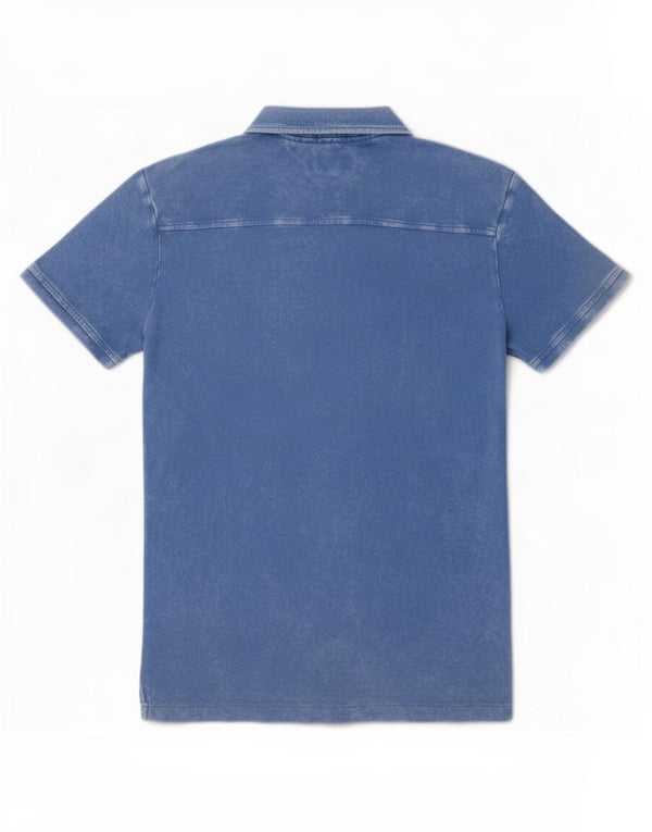 Polo da uomo Tommy Hilfiger in cotone blu medio