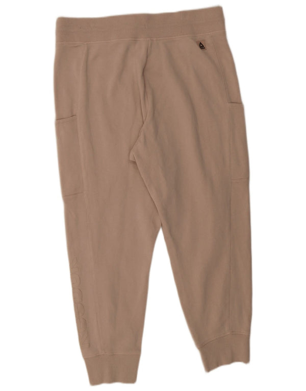 Pantaloni da tuta con grafica Reebok da donna Joggers UK 18 XL Cotone beige