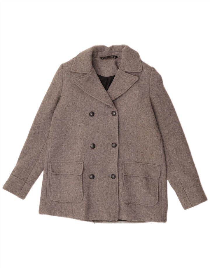 Cappotto da marinaio Zara Trafaluc da donna UK 6 XS poliestere grigio