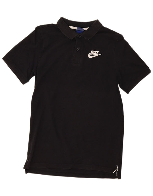 Polo Nike da uomo piccola in cotone nero