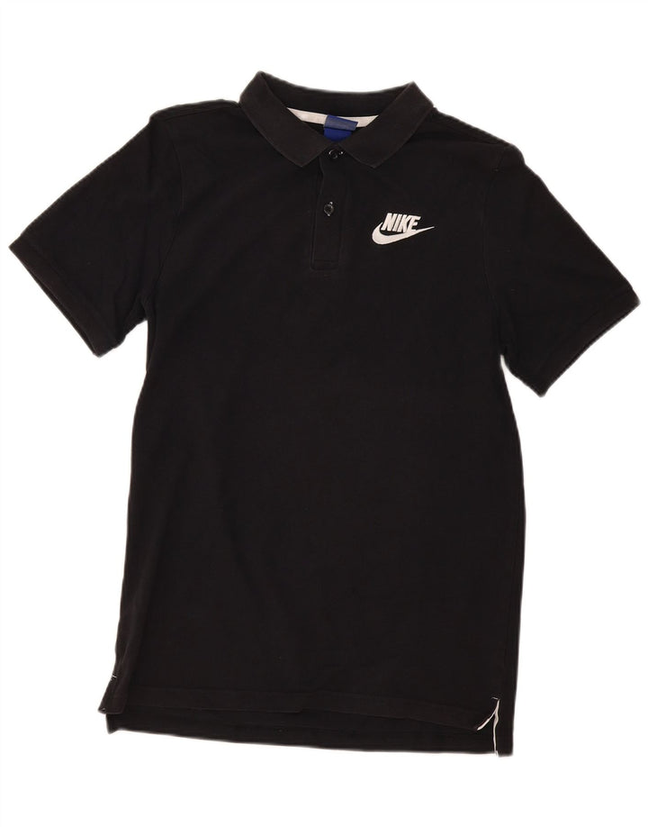 Polo Nike da uomo piccola in cotone nero