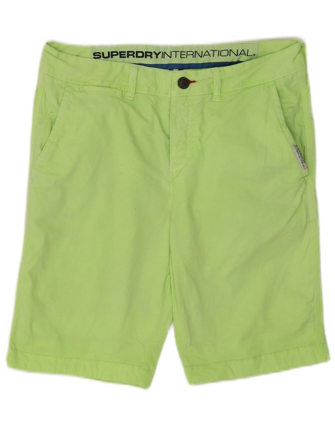 Pantaloncini chino da uomo Superdry piccoli W29 in cotone verde