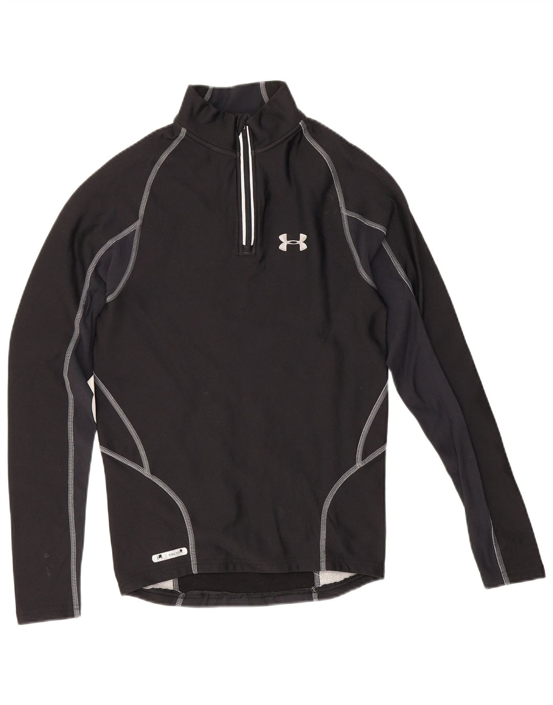 Maglia da ginnastica Under Armour da uomo Cold Gear Graphic Pullover media nera