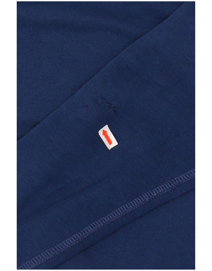 Maglione con cappuccio grafico da donna ABERCROMBIE & FITCH UK 14 medio blu navy