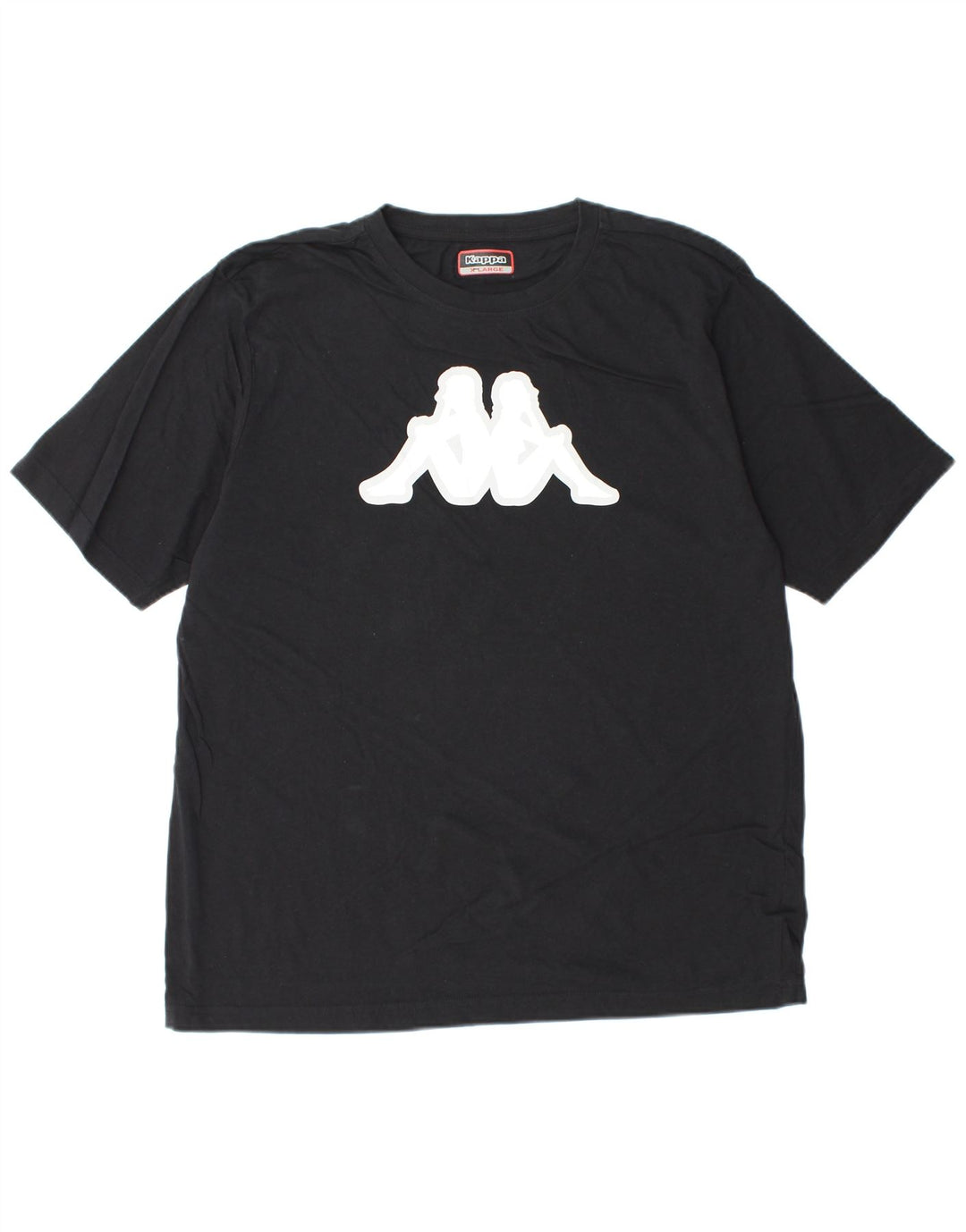 T-shirt grafica da uomo KAPPA Top XL in cotone nero