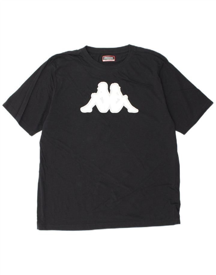 T-shirt grafica da uomo KAPPA Top XL in cotone nero