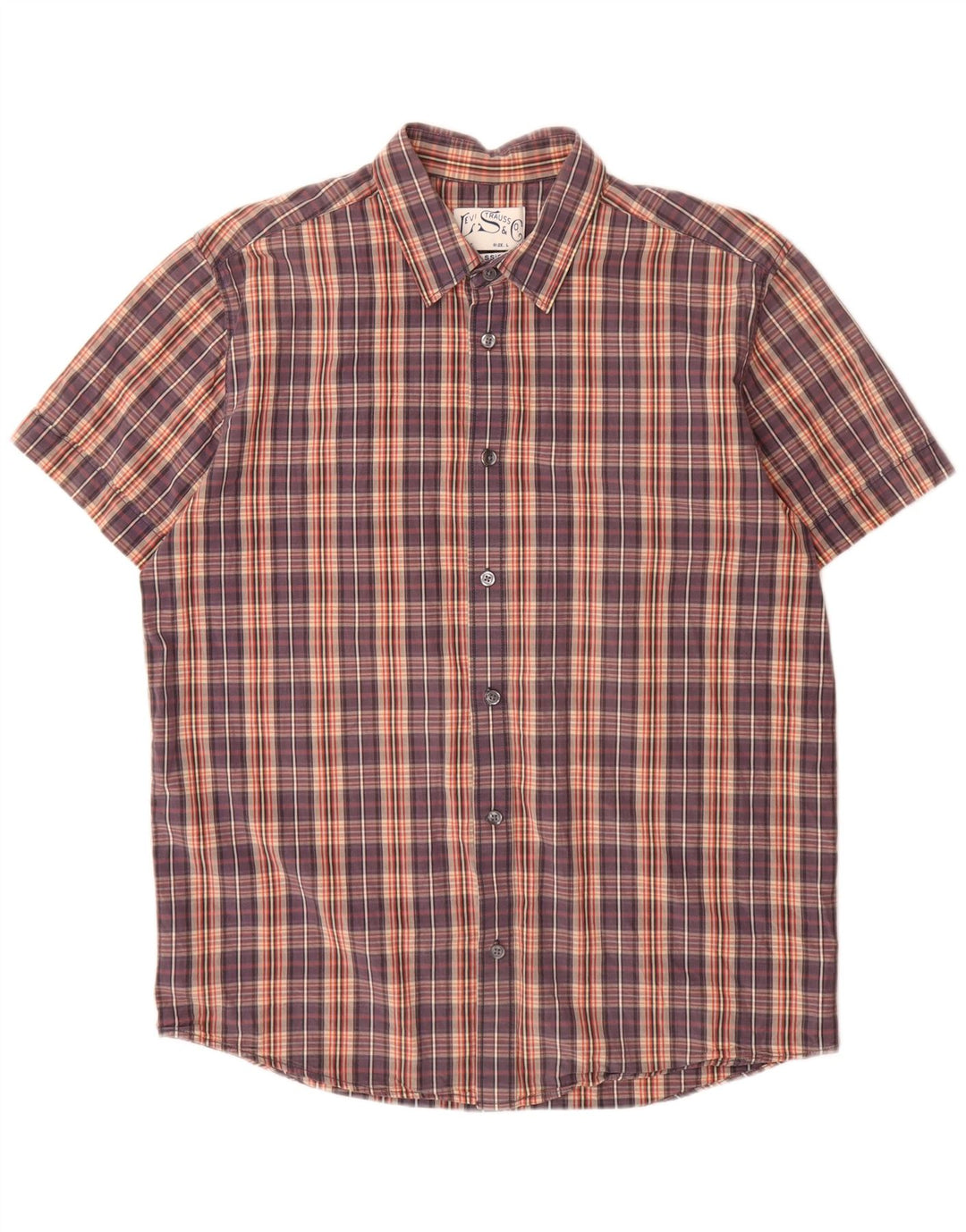 Camicia Levi's da uomo a maniche corte dal taglio classico, in cotone a quadri multicolore grande