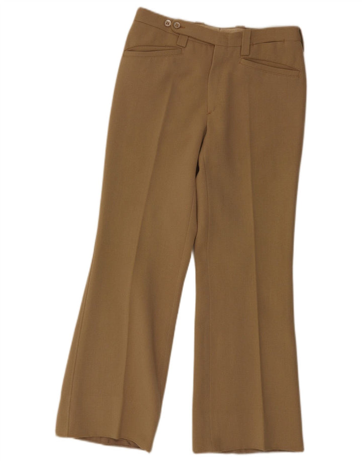 Pantaloni da abito vintage da donna bootcut IT 44 medio W27 L27 Beige