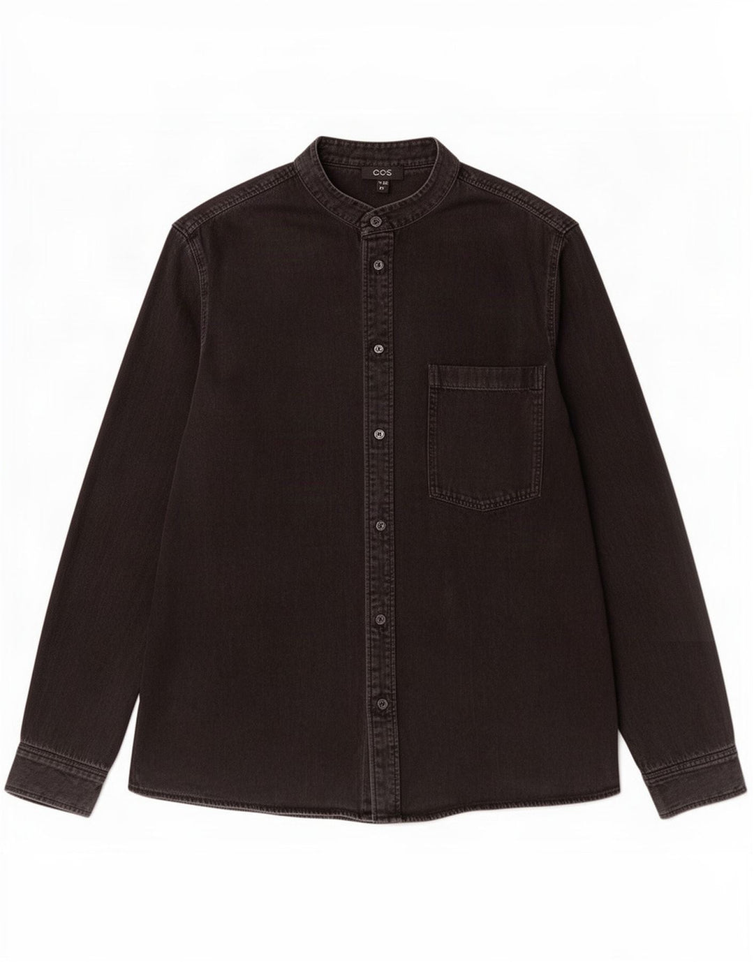 Camicia di jeans da uomo Cos grande in cotone nero