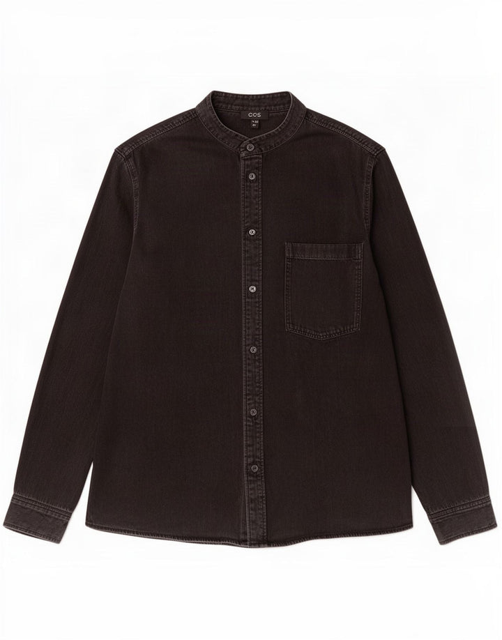 Camicia di jeans da uomo Cos grande in cotone nero