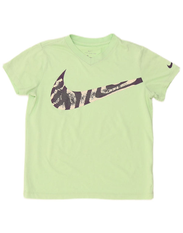 T-shirt grafica Nike Dri Fit per ragazze, 12-13 anni, grande, verde