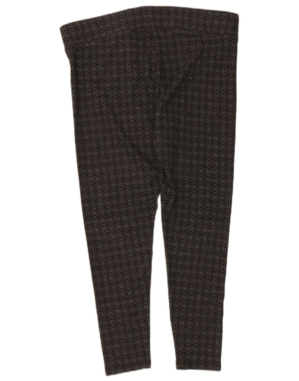 Leggings Capri da donna Marks & Spencer UK 16 Grande poliestere geometrico grigio